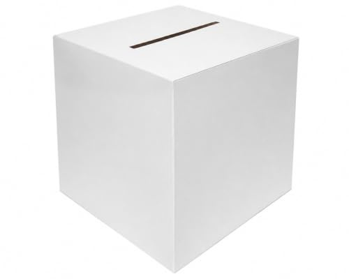 Storm&Lighthouse 30cm x 30cm x 30cm White Wedding Card Post Box Flat-Packed Art Box Card Box for Party and Wedding Reception