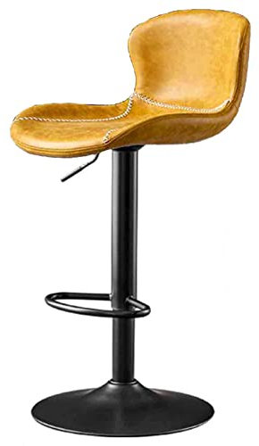 Barhocker, Barhocker, Drehhocker, Retro-Barhocker, Drehstuhl mit weicher Rückenlehne und Fußstütze aus Metall, Barhocker für Küche, Frühstück, Schönheitssalons, verstellbar 58–78 cm (Farbe: