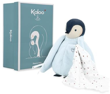 Kaloo – Complices – Kuss-Plüschtier - Blau - Mit Baumwollmusselintuch - Kuscheltier ab Geburt, K212002