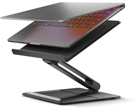 Native Union Desk Laptop-Ständer – höhenverstellbarer ergonomischer Computertisch – kompatibel mit MacBook Air/Pro, iPad, Dell, HP, Lenovo, Microsoft Surface und Laptops und Tablets (Schwarz)