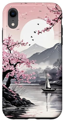Sakura Scène de sérénité – Art japonais en fleurs de cerisier Coque pour iPhone XR