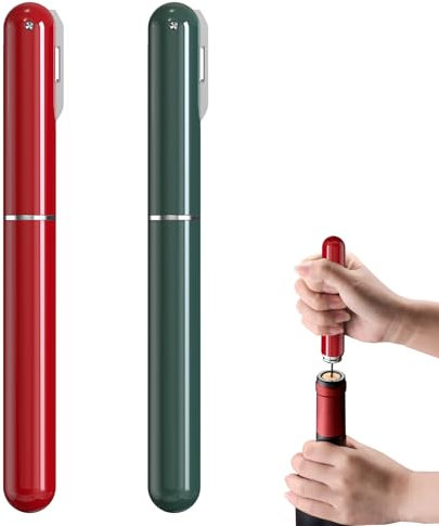 FBBULES 2 Piezas Sacacorchos de Aire a Presión, Abrebotellas Profesional, Sacacorcho Portátil de Viaje, Abridor, Amantes Del Vino Regalo Set