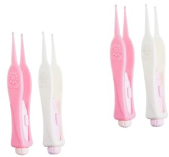 Beatifufu 4 Stück ohrenreiniger Ohrstöpsel mit Licht Ohrpflücker mit Licht Ohrkürette Löffel LED-Ohrreiniger gehörschutzstöpsel sichtbarer Ohrstöpsel Werkzeug zum Entfernen von Ohrenschmalz