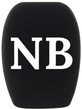 Confezione da 2 protezioni antivento in schiuma per microfoni personalizzati, con logo personalizzato per impugnatura per microfoni, coperture in schiuma per parabrezza, logo stampato per interviste