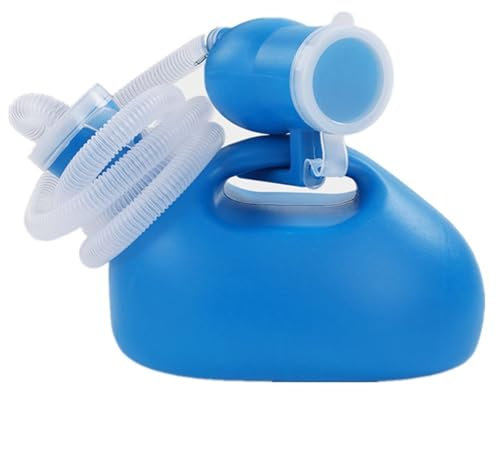 LUNCHS Bouteille D'urine 2000 ML Pistolet Urinoir pour Homme Assis et Couché Urinoirs pour Homme Anti-Déversement pour la Nuit(Bleu)