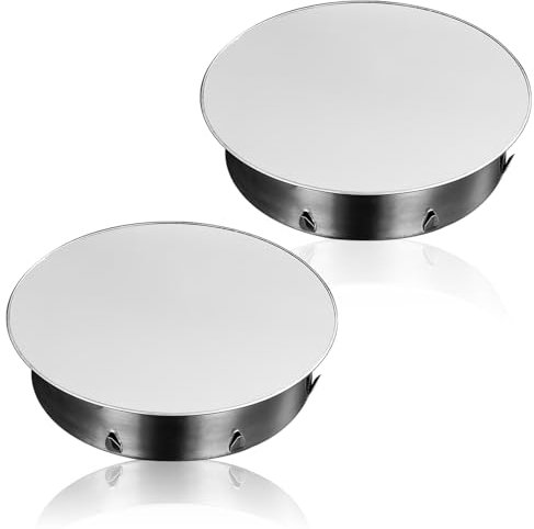 Coperchio per foro per camino, 200 mm, 2 pezzi in acciaio inox, copertura per tubo del fumo, tappo cieco per tubi del fumo, tappo cieco per tubi del forno con diametro di 200 mm