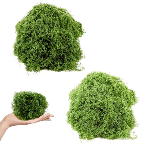 Glanxy 100g Kunstmoos zum Dekorieren für Aquarium, Wände, Basteln und Weihnachtsdekoration - Künstliches Moosbild, Fake Dekomoos