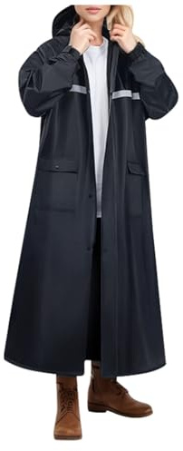 Générique Poncho Pluie Homme Impermeable Femme Cape De Militaire Pancho Ciré Veste Avec Capuche Vêtement Anti Manteau Imperméable Tenue Protection Parka Moto Velo Vetement Long Ciret