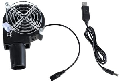 KHZen Ventilador Potencia USB 9733 Ventilador Enfriamiento Velocidad Ajustable con Protector Metal para Uso Aire Libre Y Construcción