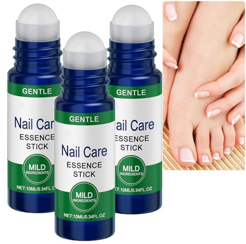 Nail Shield Stick Roll On, Nail Strengthener for Nails & Toenails, with Tea Tree Oil, Broken Toenail Softener, Nailshield Care Polish (3PCS)