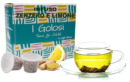 Caffè Vulcanus, 40 capsule con tisana ZENZERO & LIMONE, Capsule compatibili con Nespresso®*
