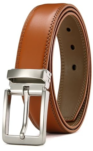 CHAOREN Ledergürtel Herren, Herren Gürtel Leder 32mm für Anzug, Anzuggürtel Verstellbare mit Abnehmbarer Schnalle