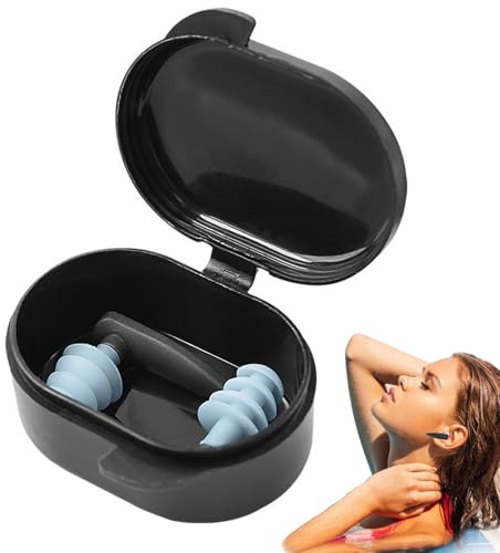 Tappi per Le Orecchie Da Nuoto in Silicone - Protezione per Le Orecchie Impermeabile a 4 Strati, Comodi Tappi per Le Orecche Morbidi, Accessorio Riutilizzabile per Il Nuoto E Il Bagno | per Le