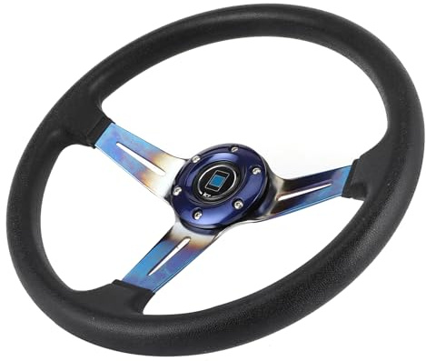 Acouto 13,4-Zoll-Sport-Drift-Lenkrad, Aluminium-Ersatz, Universelles Zubehör für Rennwagen, Rennen für die Lenkung, die Universellste Hochwertige Nabe für Autos mit Passform