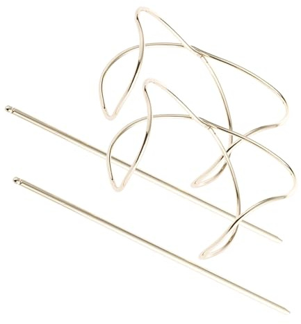 SEWACC 2pcs Épingles à Cheveux en Alliage Doré Anti-dérapantes pour Chignon, Accessoires Vintage Élégants pour Cheveux Bouclés, Maintien Sécurisé et Style Classique