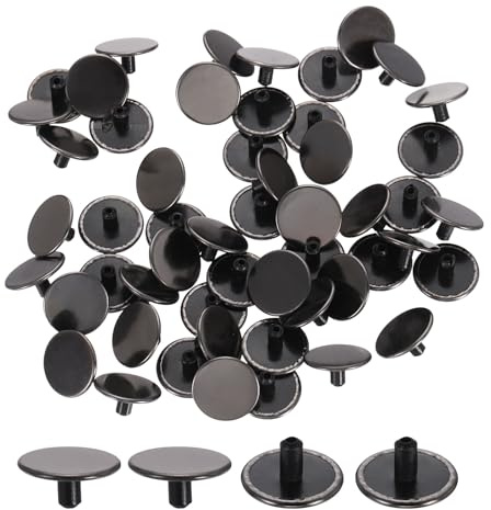 sourcing map 120Pcs 3x13mm Plastic Hole Plugs, Round Screw Cap Cover, Panel Drill Hole Plugs for Furniture Cabinet Cupboard Shelves Fencing Post Pipe Insert End Caps, Metallic Black