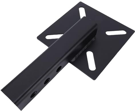 Luocute Support de Treuil D'Attelage D'outils en Métal, Plaque de Montage D'étau pour Lit de Camion, Remorque ATV, Récepteur monté sur Attelage de Table, Support D'étau Universel pour