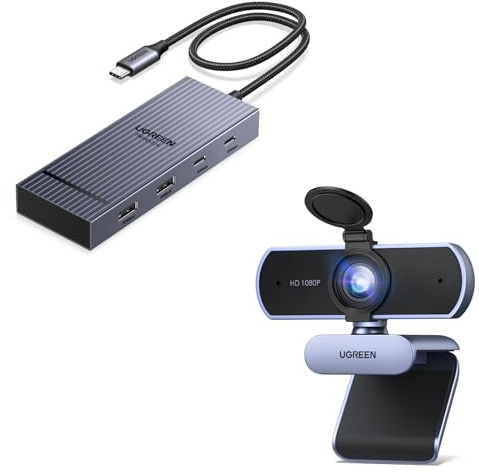 UGREEN Webcam Full HD 1080P 30FPS et Hub USB C 7 en 1