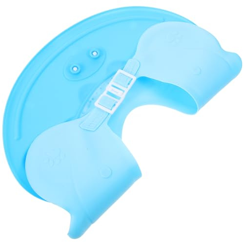 ASAKKURA Gorro de Ducha para Ñiño Azul, Ajustable Protector de Orejas, Gorro para Lavar el Cabello y Baño Infantil, Ligero y Cómodo para Cuidado Personal