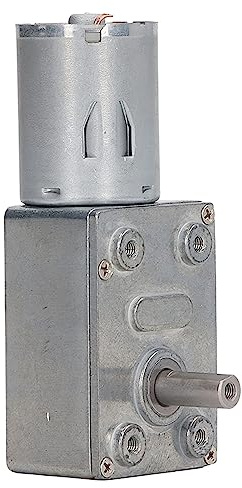 ViaGasaFamido Motoriduttore a Vite Senza Fine DC 12V 35 Giri/min con Riduttore per Giradischi Autobloccante, Coppia Elevata per Albero da 6 Mm per Distributori Automatici (40RPM)