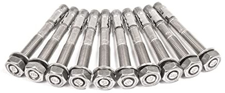 myMAW Schwerlastdübel 10 Stück Packung M10 Edelstahl A4 VA Bolzenanker Schwerlastanker Keilanker Anker Dübel M 10