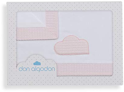Don Algodón Sábanas Cochecito Cloud Blanco Rosa