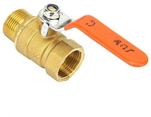 Válvula de bola de latón de 3/4 BSP DN20 rosca macho y hembra de doble dirección para el agua automotriz y agrícola