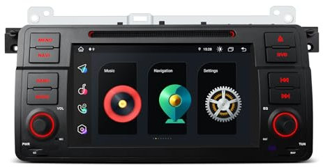 XTRONS 7 Zoll Android 13 Octa Core 4GB 64GB Autoradio Multimedia Player Eingebauter 4G/CarAutoPlay/Android Auto/DSP Unterstützung GPS Pip Bluetooth 5.0 DVD USB SD Für BMW E46 Rover 75 MG ZT