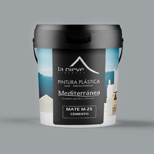 Pintura plástica mate M-25 interior/exterior (750 Mililitros, Cemento)