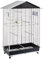 Ferplast Vogelkäfig, Vogelvoliere NOTA Large Kanarienvogel, Zebrafinken, Wellensittiche, aus Metal, Dach aus Aluminium, Inkl. Zubehör Sitzstangen Drehbare Futternäpfe Räder, 111 x 66.5 x h 167 cm