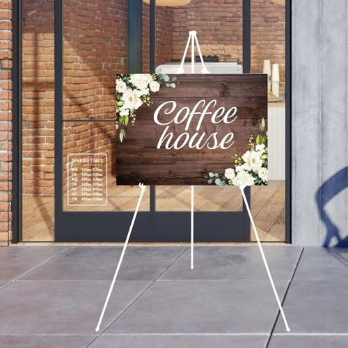 Easel Stand for Wedding- Portable Foldable 168cm High easels, Adjustable Retractable Display Easel Poster Stand for Painting & Canvas, Indoor and Outdoor Use
