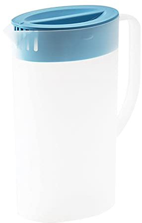 Chaies Saftkanne, 1.5L/2 L Fassungsvermögen, Saft Wasser Eistee Kanne Behälter Kühlschrankkrug Multifunktionsbox Mit Deckel Für Kalte Getränke Wie Saft, Eistee, Wasserkaraffe Aus Kunststoff,