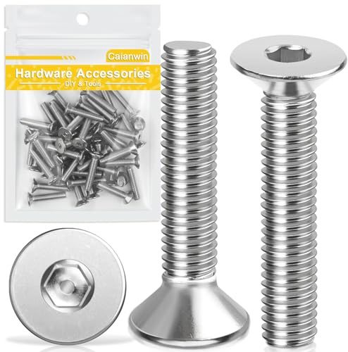Caianwin 20 Stk M5 x 40mm Senkkopfschrauben Edelstahl DIN 7991 Senkkopf Innensechskant Senkschrauben Metrisches Regelgewinde Schrauben
