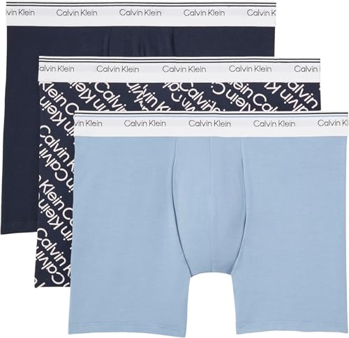 Calvin Klein Men’s 3 Pack Balance Hipster Briefs with Logo Waistband, Black (Black), S