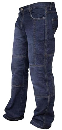 Rider Protec® Herren Motorradhose Jeans mit Hüft- und Knieprotektoren und schützendem Aramid-Futter Bikerhose für Rennfahrer RP 105/6