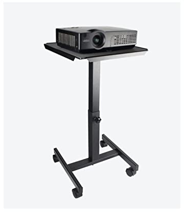 JOYNOW Projector Stand Tripod Universal Projector Stand Tray Cart Univrsal Telescopic Lift Portable Movable Workbench Floor Home Office Shelf Projector Shelf Black Projector Mount(B)