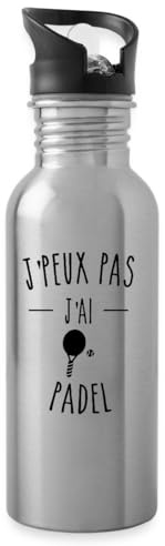 Je ne peux pas J'Ai Padel Sport Tennis de table Gourde avec paille intégrée