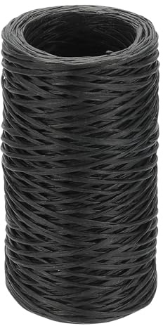 sourcing map 164 Feet Floral Bind Wire Wrap Twine, 1mm Floral Wire Vine Bind Wire Rustic Craft Wire for DIY Projects Flower Bouquet Wreath Gift Wrapping Wedding Decoration, Black
