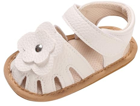 MASOCIO sandaler med öppen tå för spädbarn, småbarn, sommar, platt med halkskydd, första promenadskor