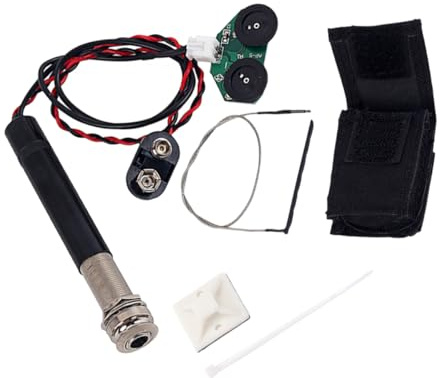 Sosoport Piezo Endpin Buchsen Tonabnehmer Gmb634 für Folk und Akustikgitarre mit Metallgehäuse Lautstärke und Klangregelung Einfache Installation