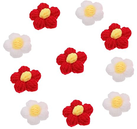 Veemoon Handgefertigte Gehäkelte Puffblumen Broschen Haarnadeln Aus Wolle Selbstgemacht Zubehör Für Mädchen Elegant Zarte Haarspangen Dekoration