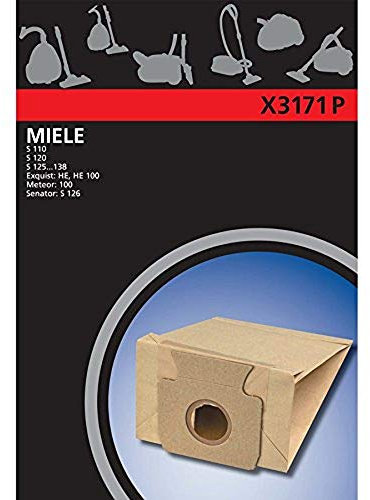 Electrolux X3171P X-Range, Sacchetti sintetici per aspirapolvere Miele S125 - S138, 4 pz.