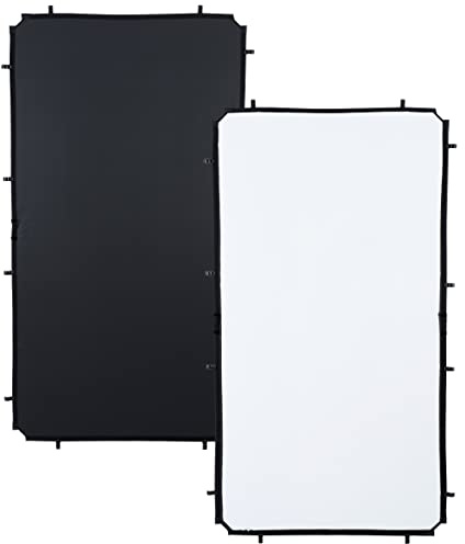 Manfrotto Skylite - Tela 1.1 x 2 m, Blanco/Negro