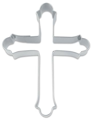 Staedter - Stampo per Biscotti a Forma di Croce, Argento, Acciaio Inossidabile, Silver, 5,5 cm