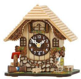 Trenkle Kuckulino Schwarzwalduhr Tischuhr Schwarzwaldhaus mit Quarzwerk und Kuckuckruf