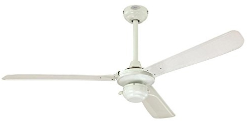 Westinghouse Lighting Weißer Deckenventilator Mountain Gale, 7242340, Ausführung in Weiß mit Flügeln in Weiß, 132x51cm