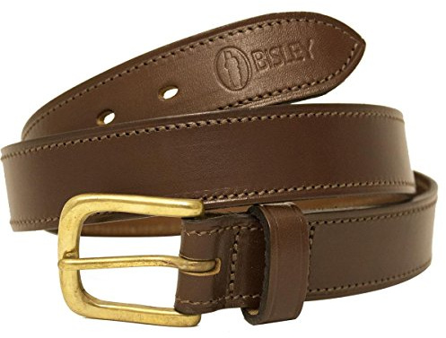 Bisley Stitched Leather Belt - Brown