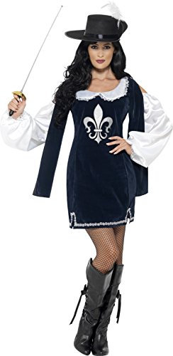 Erwachsener Frauen Musketier Kostüm Medium (UK 12-14)
