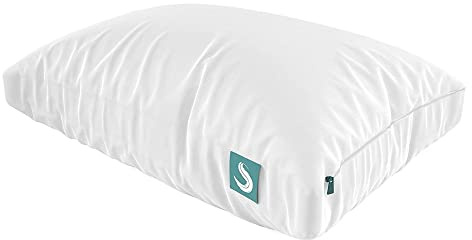 Sleepgram Bed Pillow - PREMIUM Adjustable Loft - Soft Microfiber Pillow with washable removable cover - 18 x 33 - King size, White