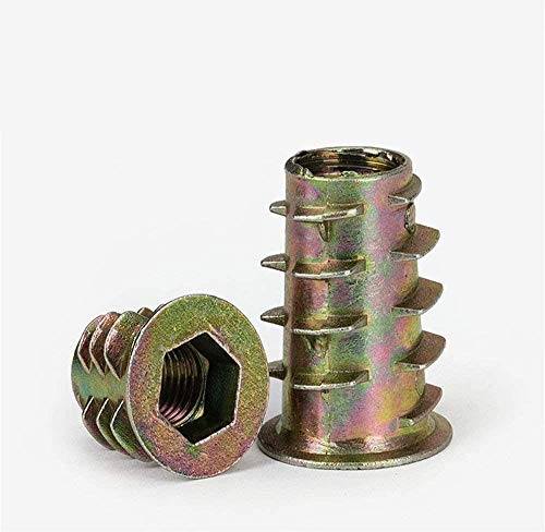 Tuercas hexagonales M8 x 20 para uniones para madera, 25 unidades